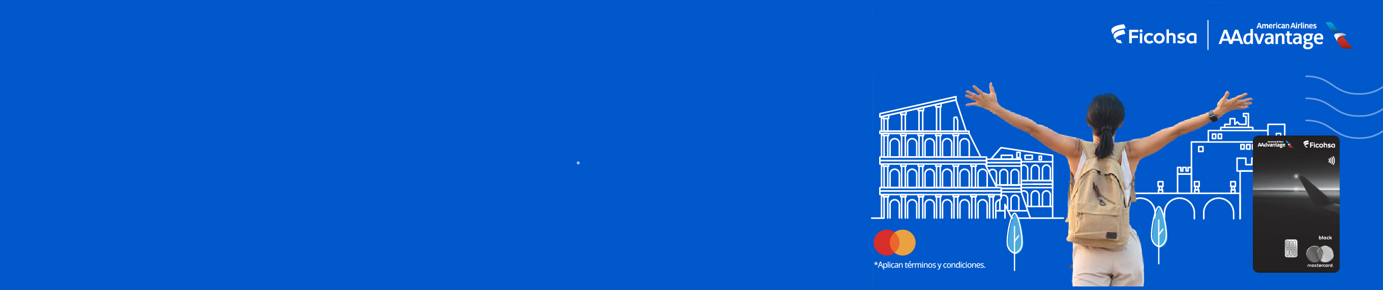 Imagen del banner Ficohsa / AAdvantage® Mastercard Black