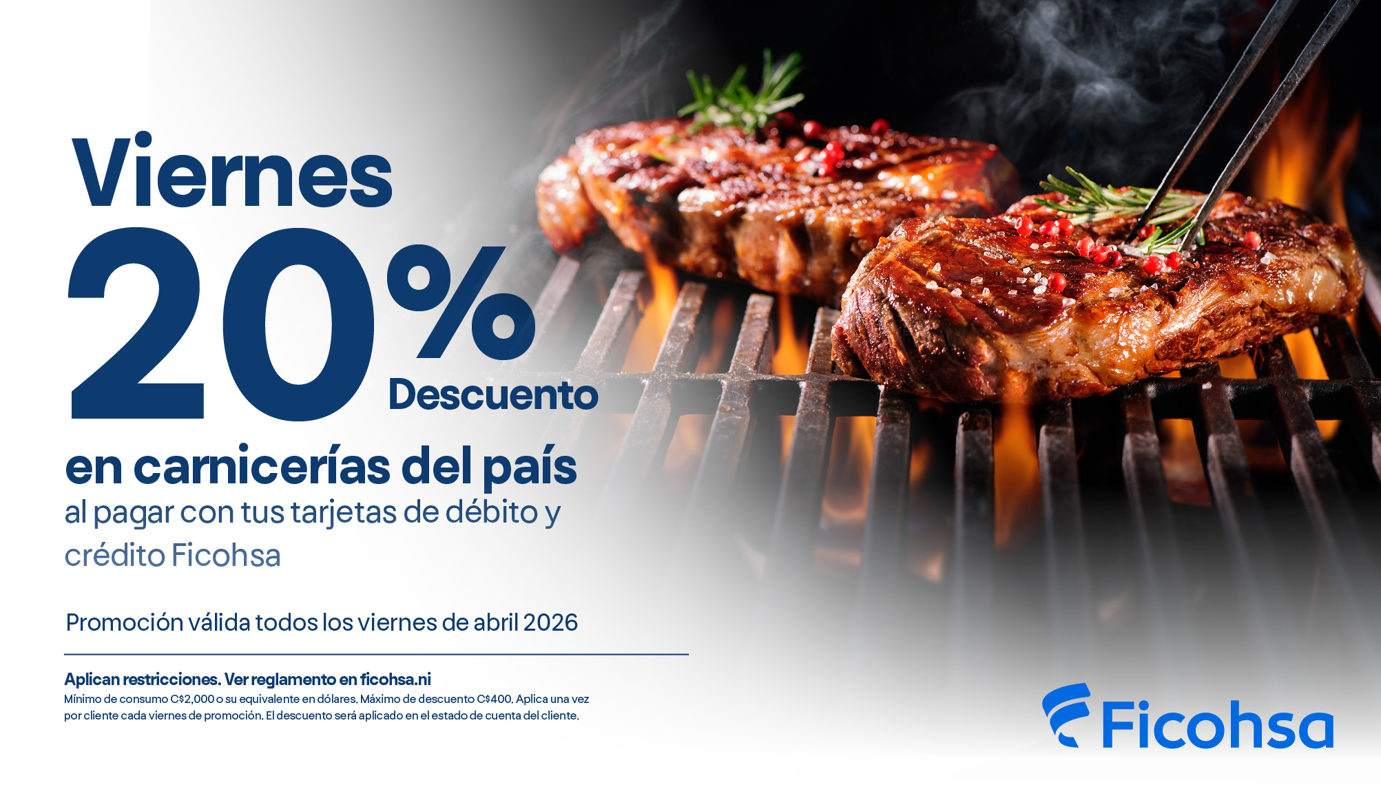 20% de descuentos los viernes en carnicerias seleccionadas 