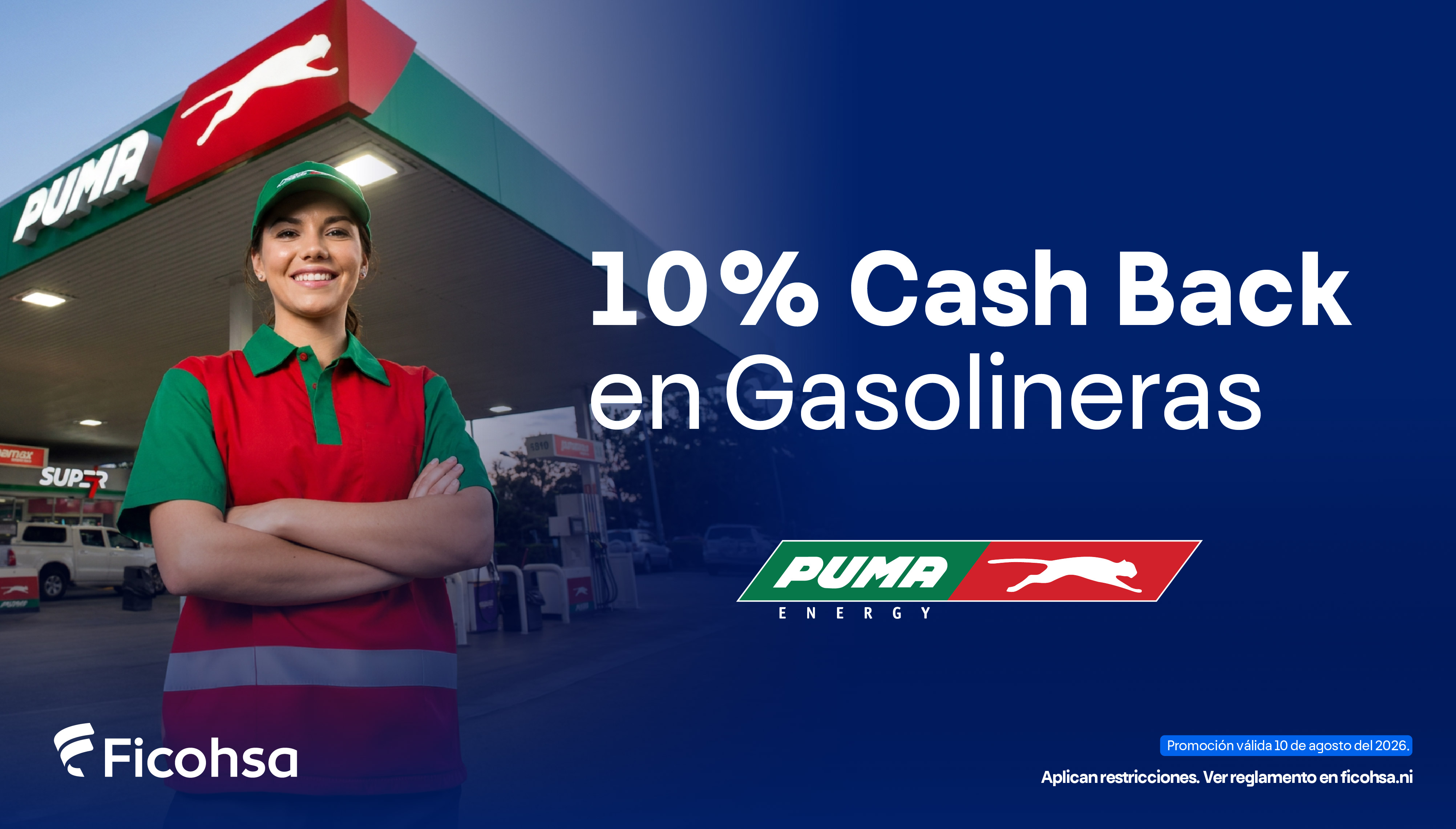 10% de Cash Back los días 10 en Gasolineras PUMA 
