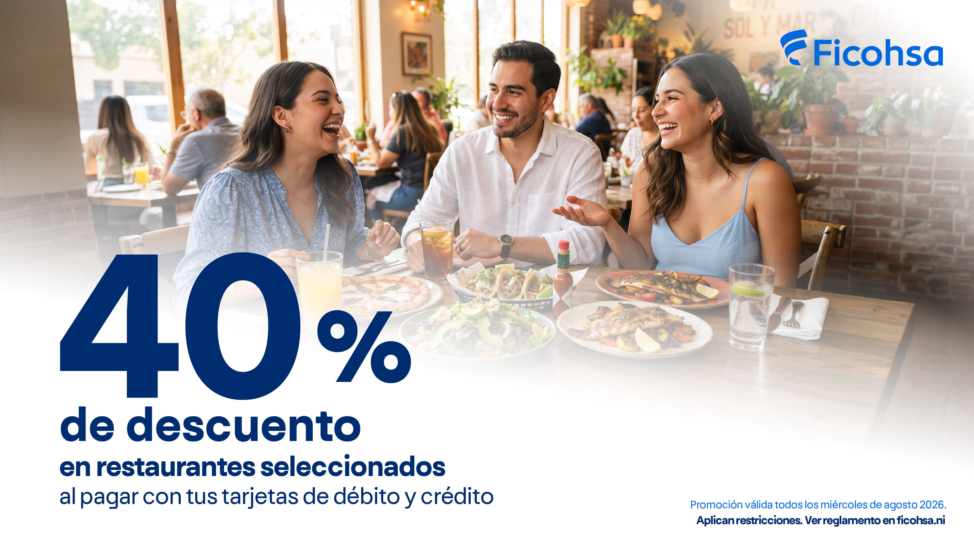 40% de descuento en Restaurantes seleccionados 