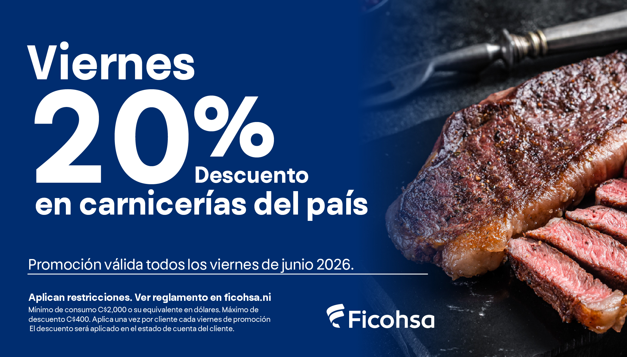 20% de descuentos los viernes en carnicerias seleccionadas 