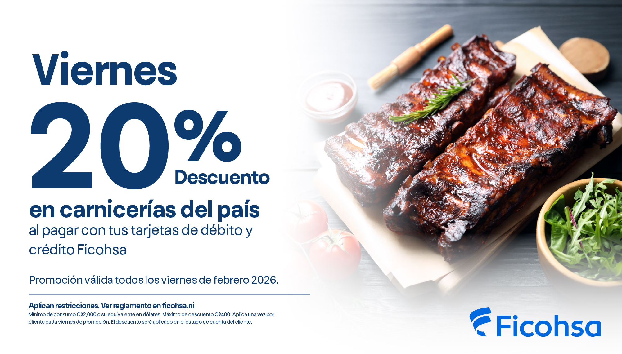 20% de descuentos los viernes en carnicerias seleccionadas 