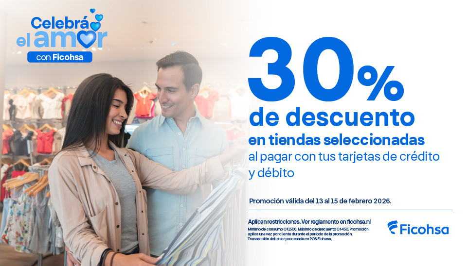 30% de descuento en tiendas seleccionadas 