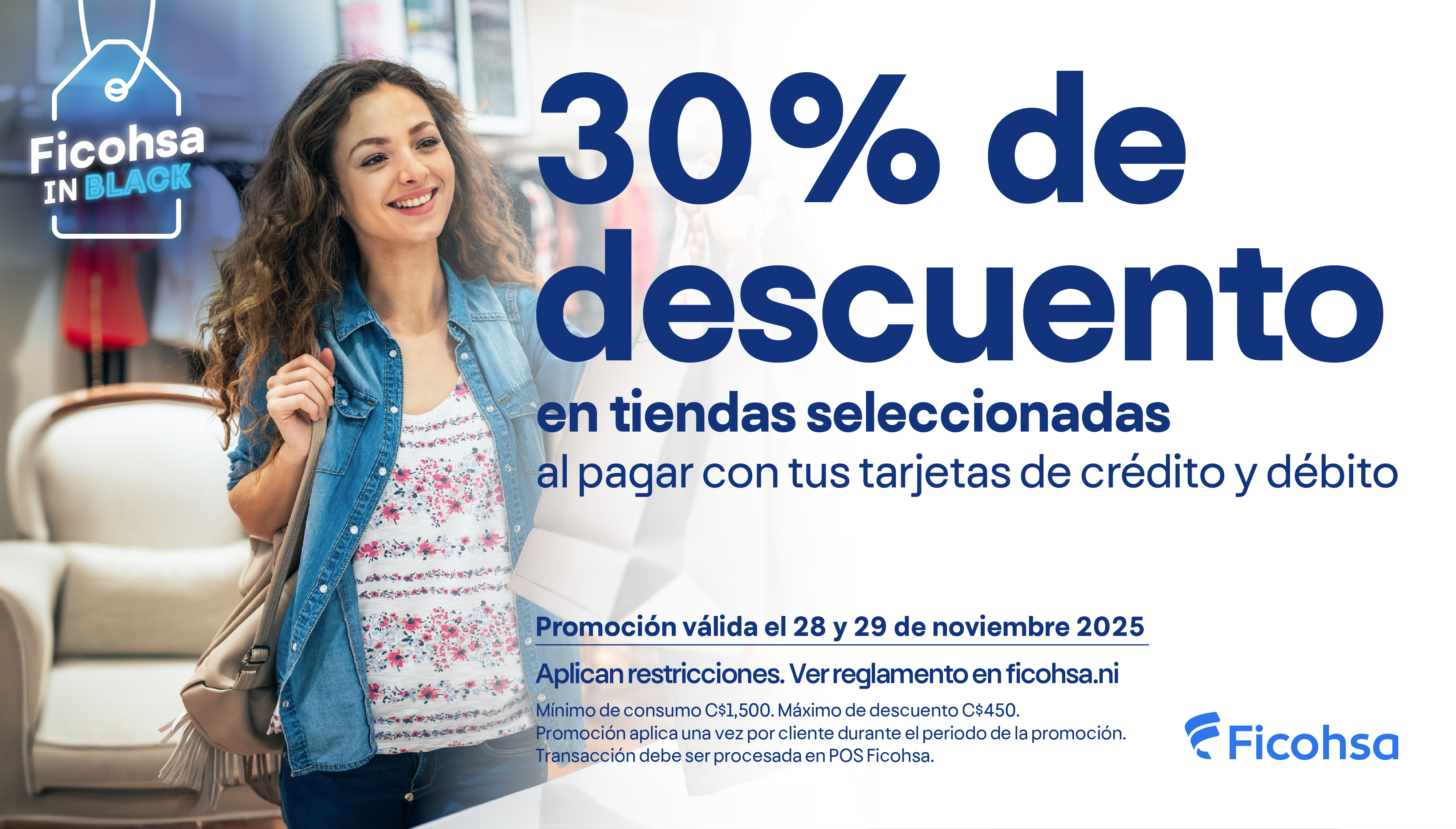 30% de descuento en tiendas seleccionadas