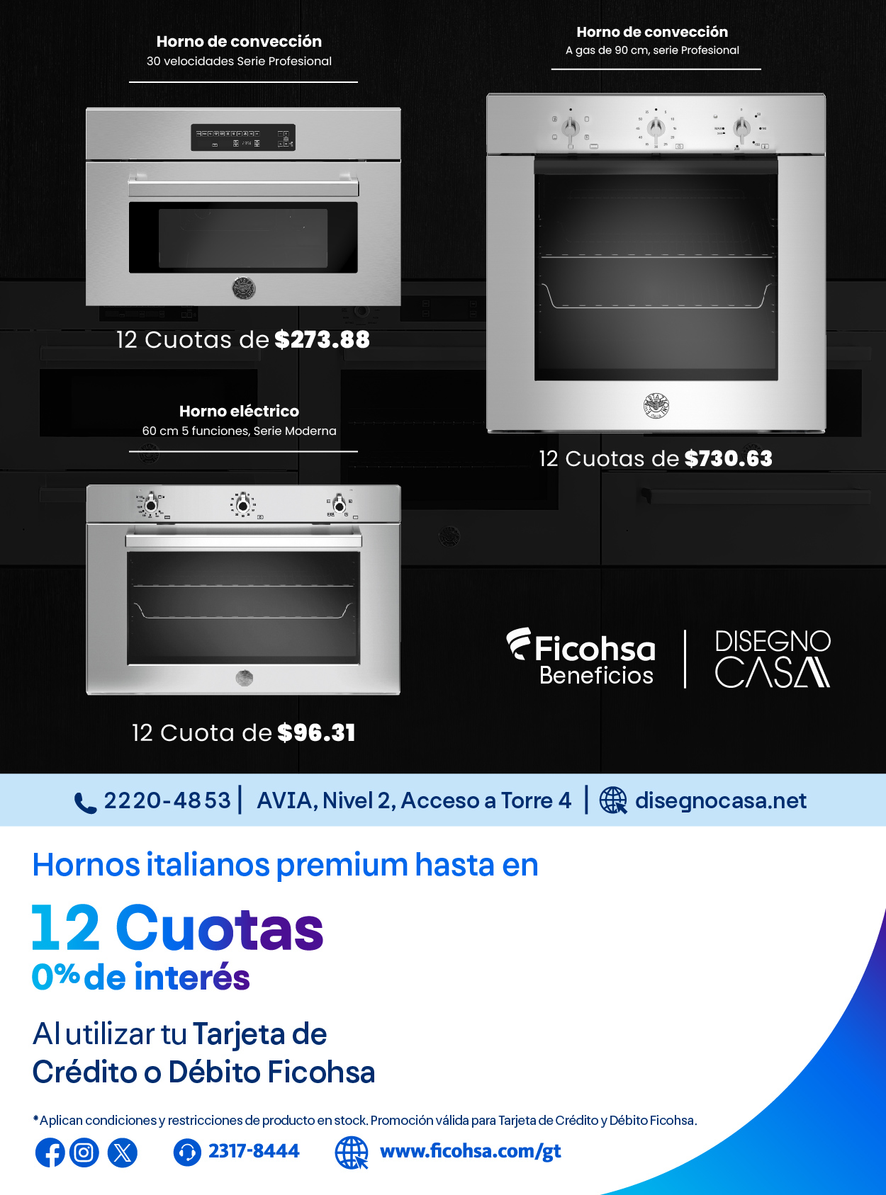 Hornos italianos en 12 cuotas