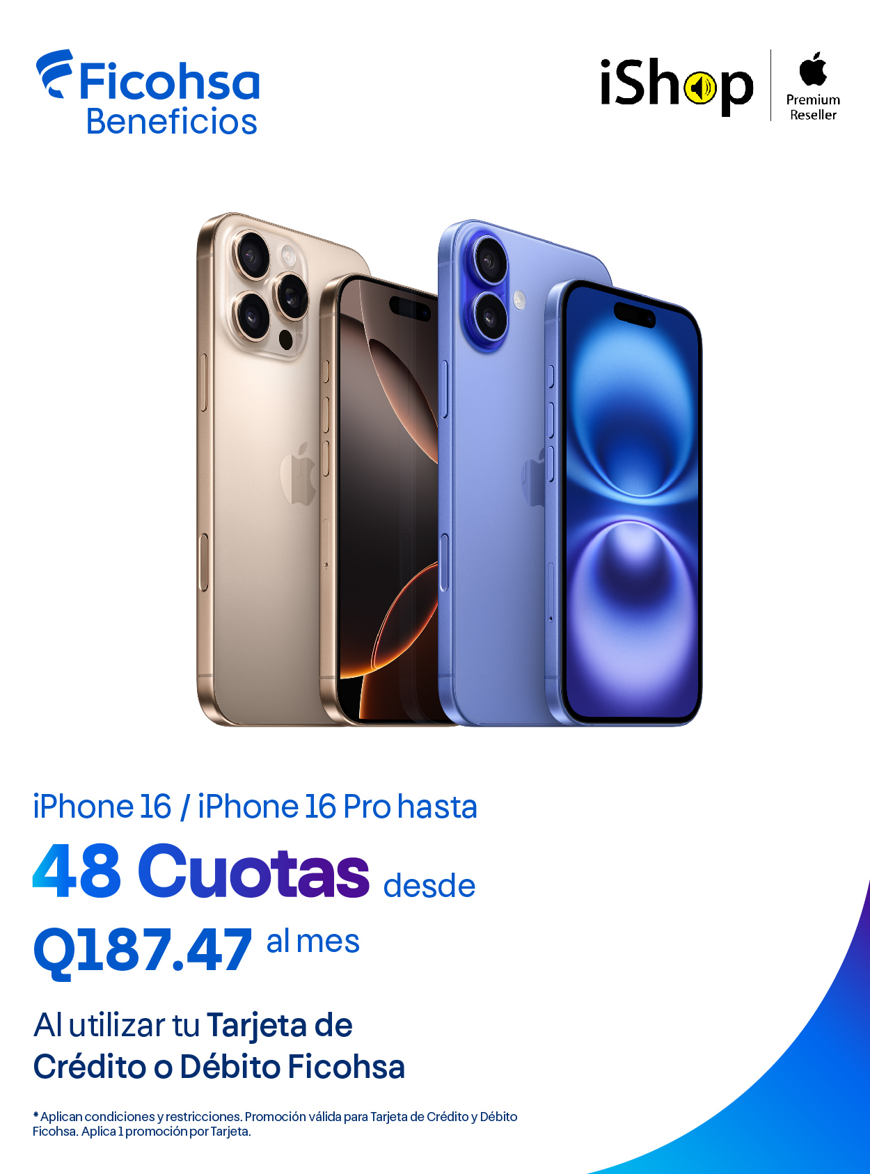 Tu iPhone 16 en 48 cuotas